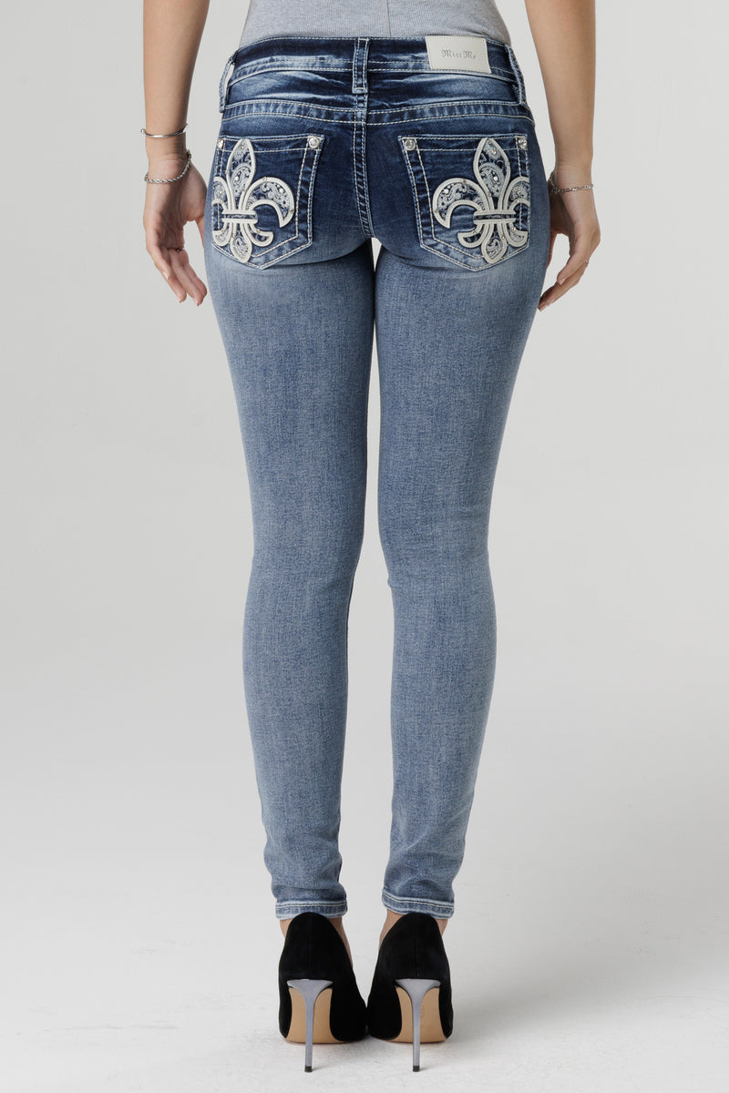 Miss Me Signature Rise Full retailer Blossom Skinny Denim