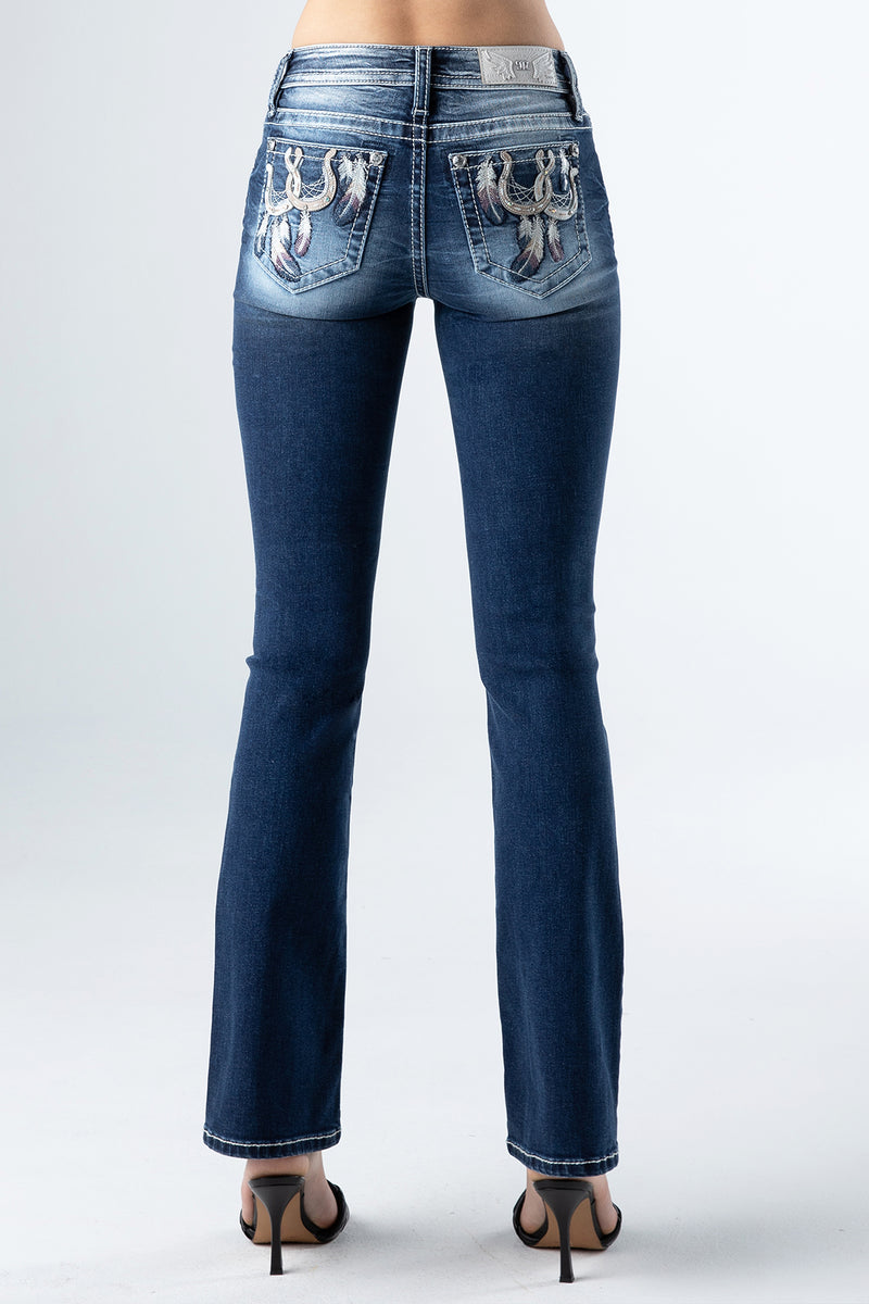 Horseshoe Studded Denim Capri, Only $114.00