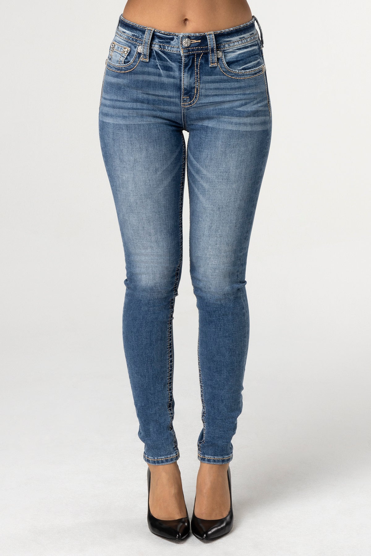 Miss Me Signature Rise Full retailer Blossom Skinny Denim