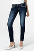 Loose Saddle Stitch Border Skinny Jeans