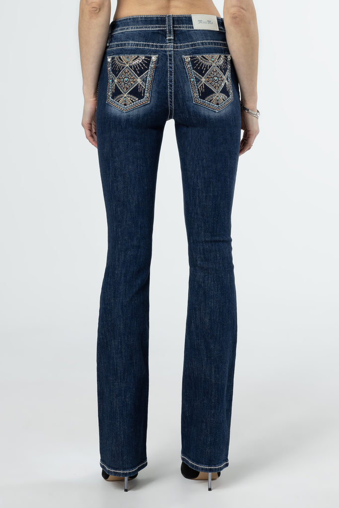Miss Me Feather & Floral Bootcut Jeans – LeLa's Boutique