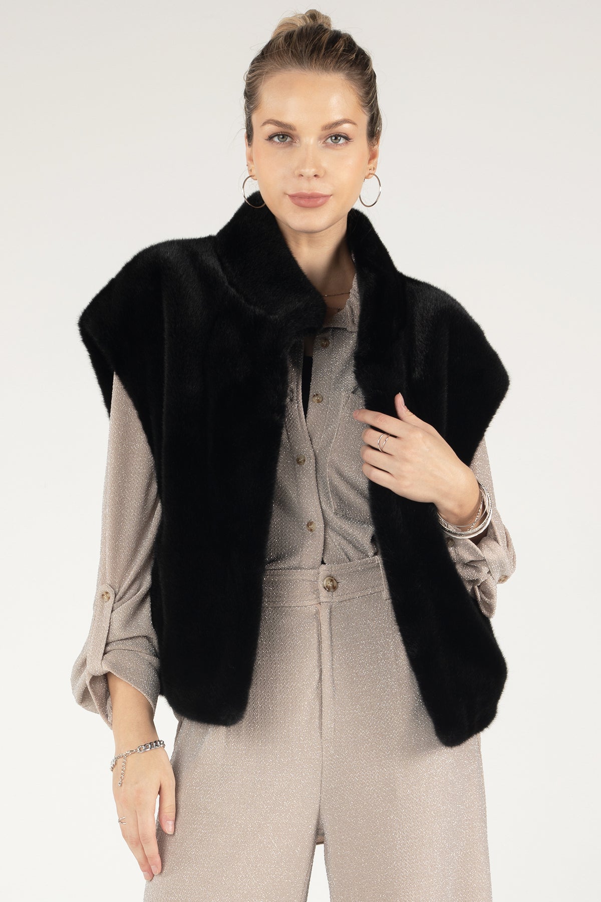 Me jane faux fur on sale vest