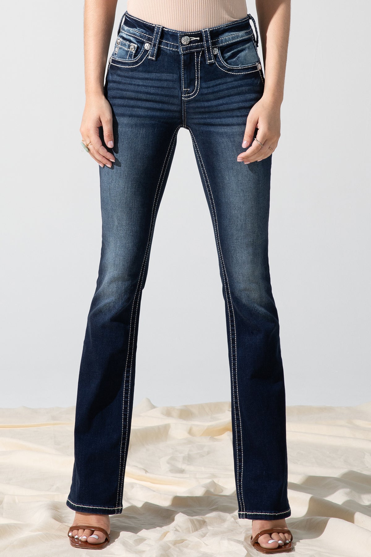 Blue $101.15 | Accent Jeans Only | Miss | Aztec Me Bootcut